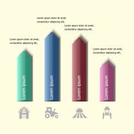 Infographic arrow badge design template