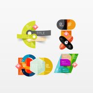 Set of modern geometric infographic web layouts N128