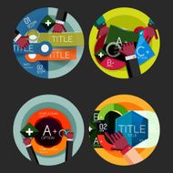 Set of flat design circle option infographics concepts N101