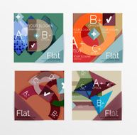 Flat design square shape infographic banner N29