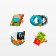 Set of modern geometric infographic web layouts N132