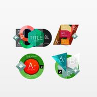 Set of modern geometric infographic web layouts N134