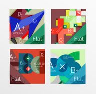 Flat design square shape infographic banner N32