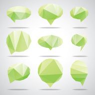 Vector bright speech cloud and blobs