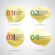 Vector bright speech cloud and blobs N3