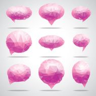 Vector bright speech cloud and blobs N5