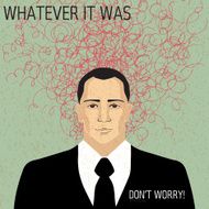 Businessman with doodles - trouble concept N2