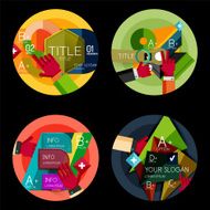 Set of option presentation labels flat design web infographic boxes N99