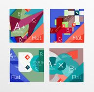 Flat modern info banner set N78