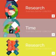 Flat modern info banner set N80