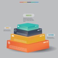 vector of staircase infographic element