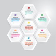 Vector of Infographic with honeycomb element eps10