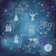 Christmas infographic with unfocused background N60