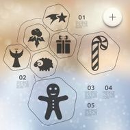Christmas infographic with unfocused background N61