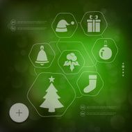 Christmas infographic with unfocused background N62