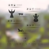 Christmas infographic with unfocused background N65