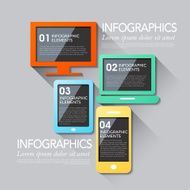 abstract device infographics