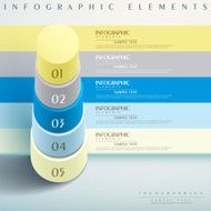 abstract 3d cylinder tower chart infographics