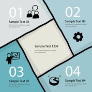four steps business template layout vector