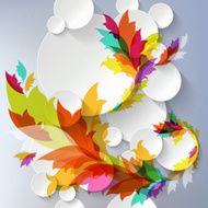 Abstract 3D Template with floral elements N2