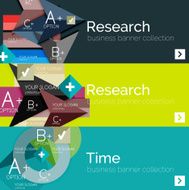 Flat modern info banner set N89