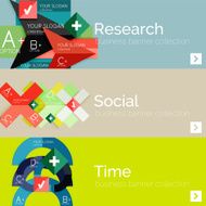 Flat modern info banner set N94