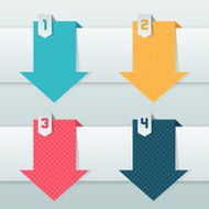 Patterned background numbered origami banners N3