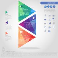 step of triangle banner and business icon N2