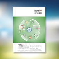 Infographic with colored circles Brochure flyer or report for business N2