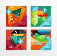 Flat design paper infographic banner set N147