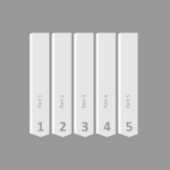 five steps arrows for presentations