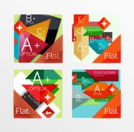 Modern paper info banner layout set N57