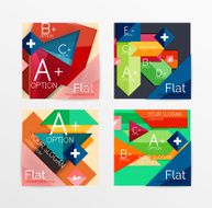 Flat design paper infographic banner set N209