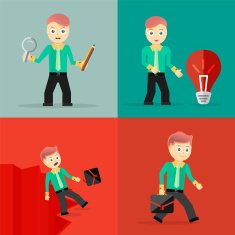 Set of businessman pose character concepts N40