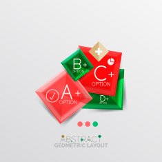Modern abstract geometric info banner N150