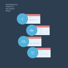 Infographics template Menu options elements Material design layout Line art