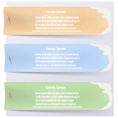 Abstract color paper banners for infographic staples Vector