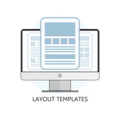 Isolated Flat Design Layout Templates Icon