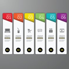 colorful banners template for step presentation