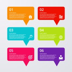 Vector illustration infographics six options N6