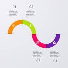 Vector illustration infographics four options N63