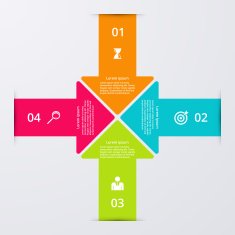 Vector illustration infographics four arrows N2