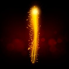 3d sparkler firework letter I