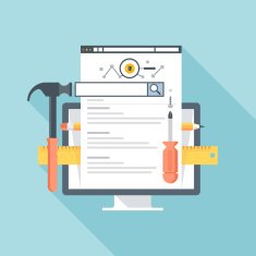 Search Engine Optimization flat style colorful vector icon