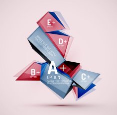 Geometric shapes with sample text Abstract template N154