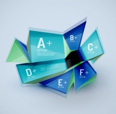 Geometric shapes with sample text Abstract template N157