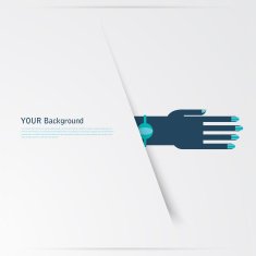 Business hands gestures design elements isolated