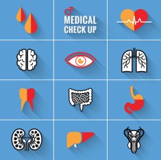 Medical Check Up Icons Man