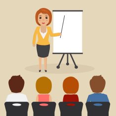 business people present character at office work