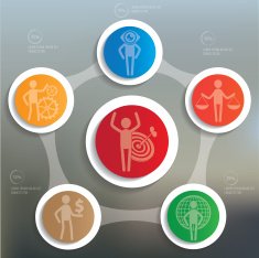 Human resource Info graphic design clean vector